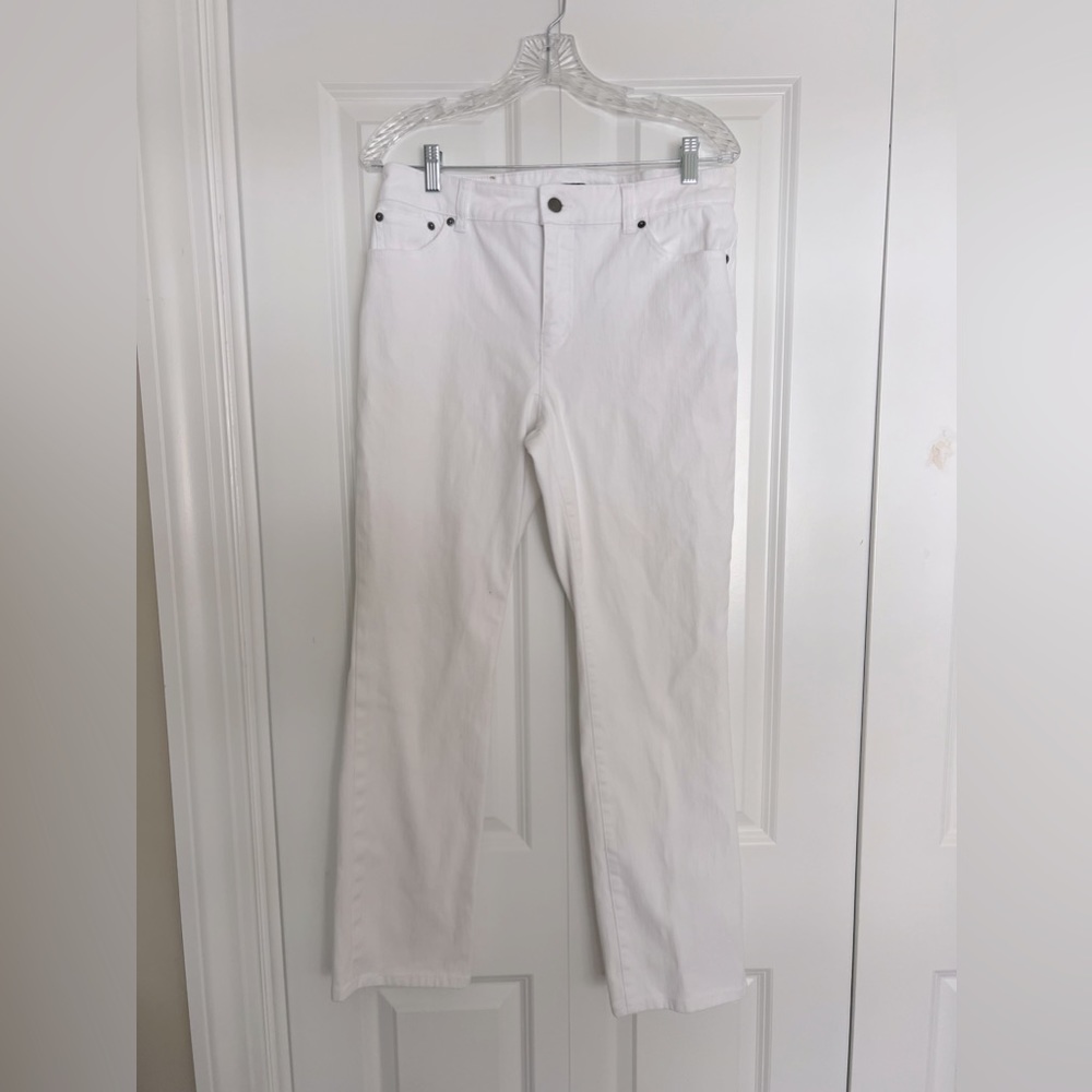 Size 10 Ralph Lauren Premier Straight White Jeans